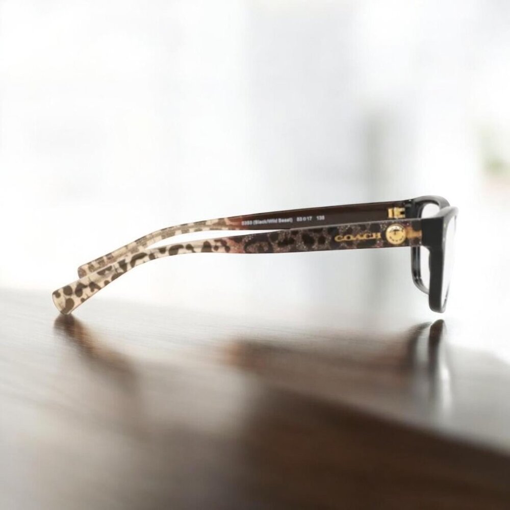 Coach HC6082 Prescription Glasses–Black/Wild Beast Frames–Signature Coach Arms - Picture 4 of 9